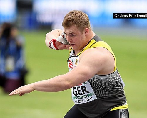 Simon Bayer (TSV Wasserburg, VfL Sindelfingen, LAC Essingen) 2021 bei der Team-EM.