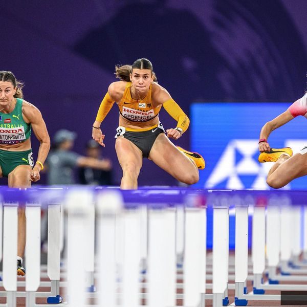 Sandrina Sprengel (LG Steinlach-Zollern) in Aktion.